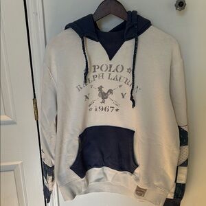 Polo by Ralph Lauren Navy and Cream Graphic Hoodie